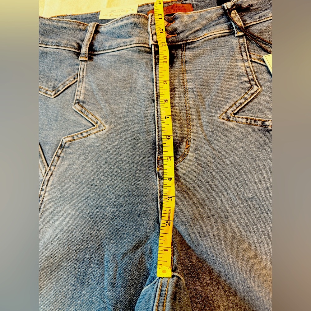 Judy Blue High Waisted Medium Wash Star Seam Detail Wide Leg jeans size22W‎ - Picture 13 of 16